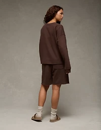 AE Everyday Luxe Cropped Cut-Off Sweatshirt