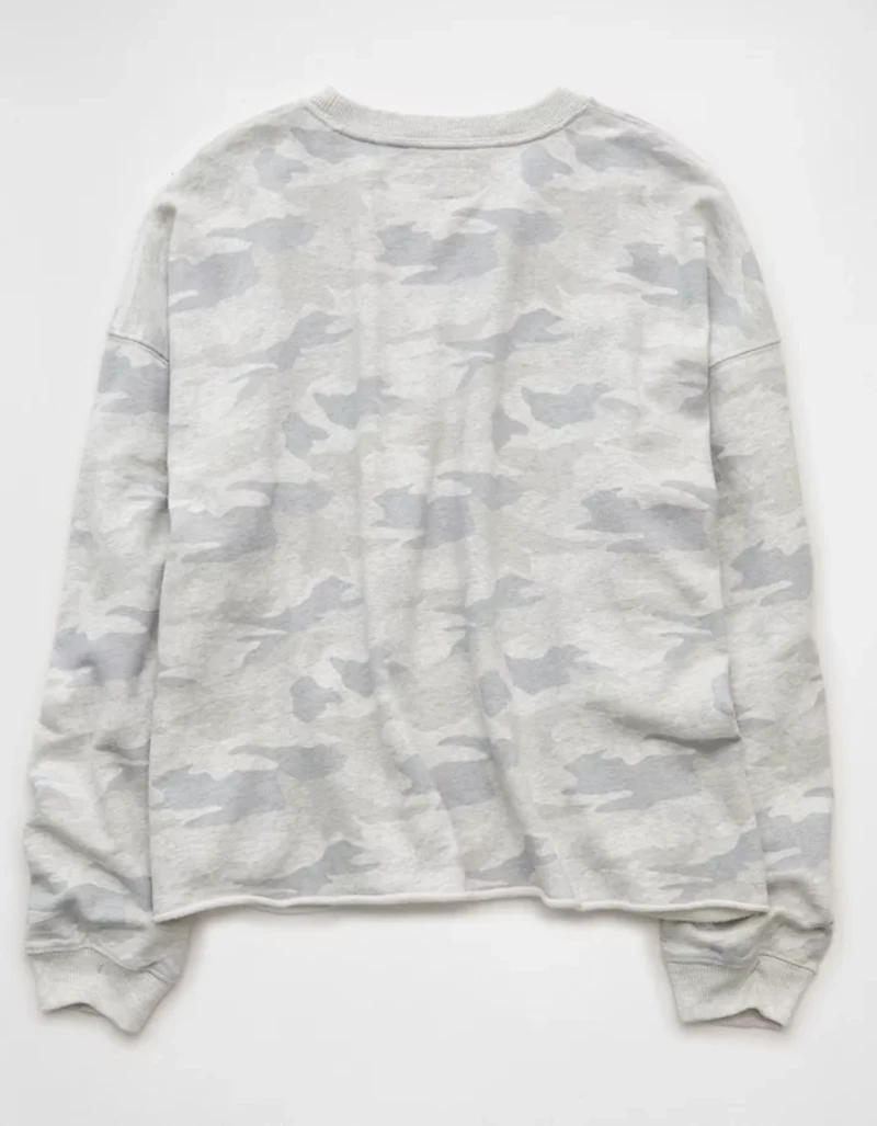 AE Everyday Luxe Cropped Cut-Off Sweatshirt
