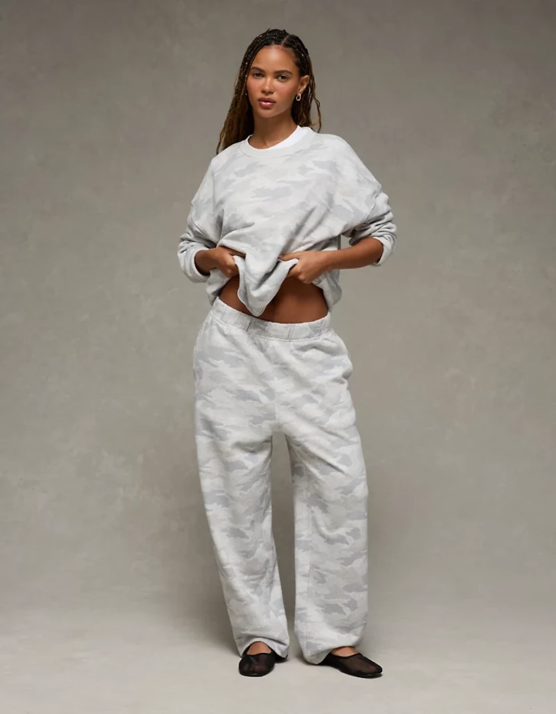 AE Everyday Luxe Cropped Cut-Off Sweatshirt