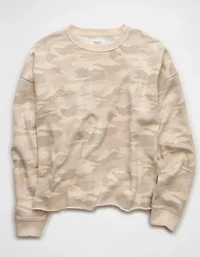 AE Everyday Luxe Cropped Cut-Off Sweatshirt