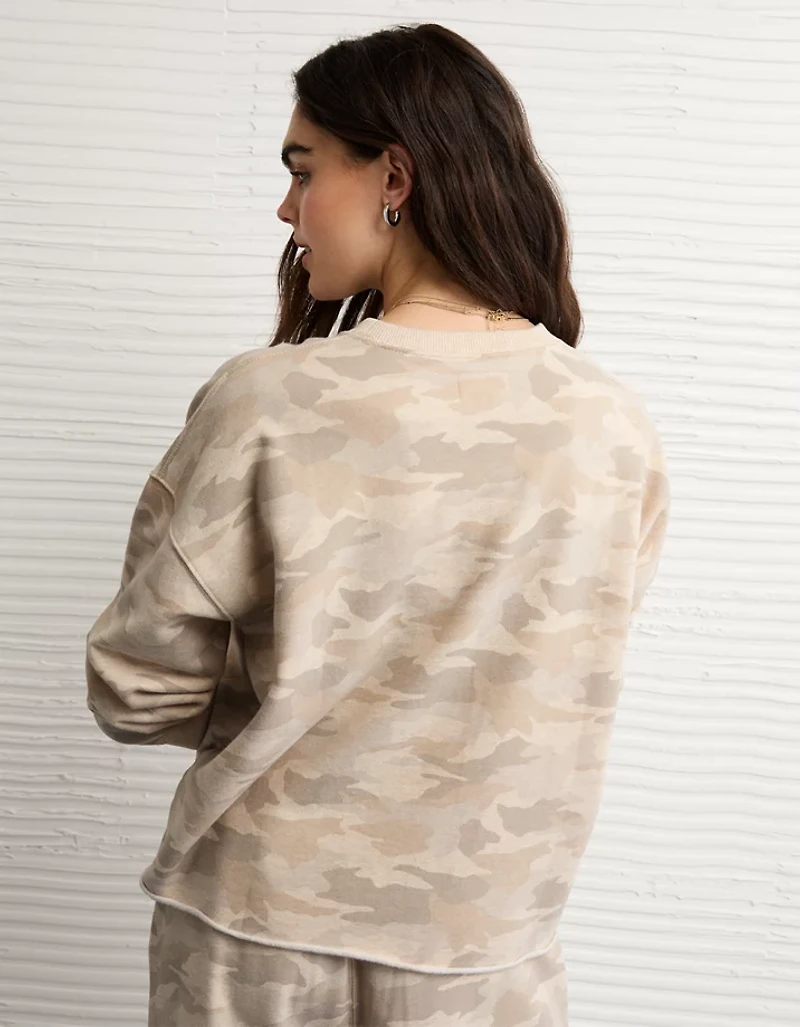 AE Everyday Luxe Cropped Cut-Off Sweatshirt