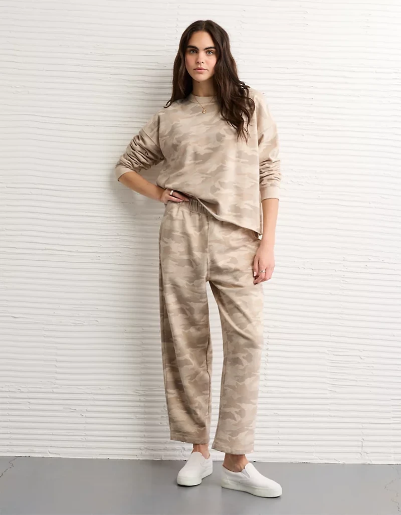 AE Everyday Luxe Cropped Cut-Off Sweatshirt