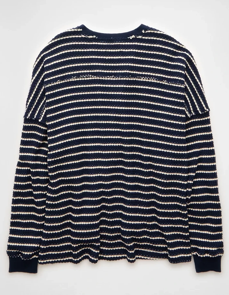 AE Big Hug Crew Neck Waffle Sweatshirt