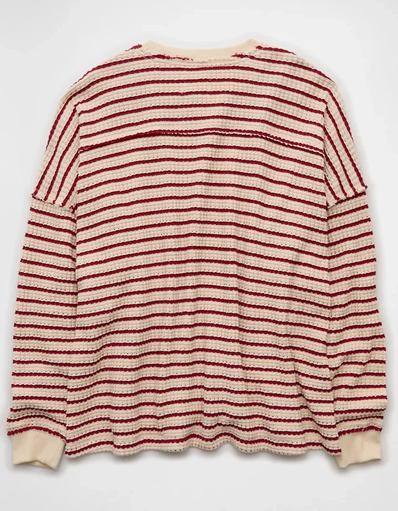 AE Big Hug Crew Neck Waffle Sweatshirt