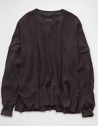 AE Big Hug Crew Neck Waffle Sweatshirt