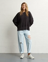 AE Big Hug Crew Neck Waffle Sweatshirt