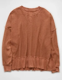 AE Big Hug Crew Neck Waffle Sweatshirt