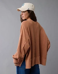 AE Big Hug Crew Neck Waffle Sweatshirt