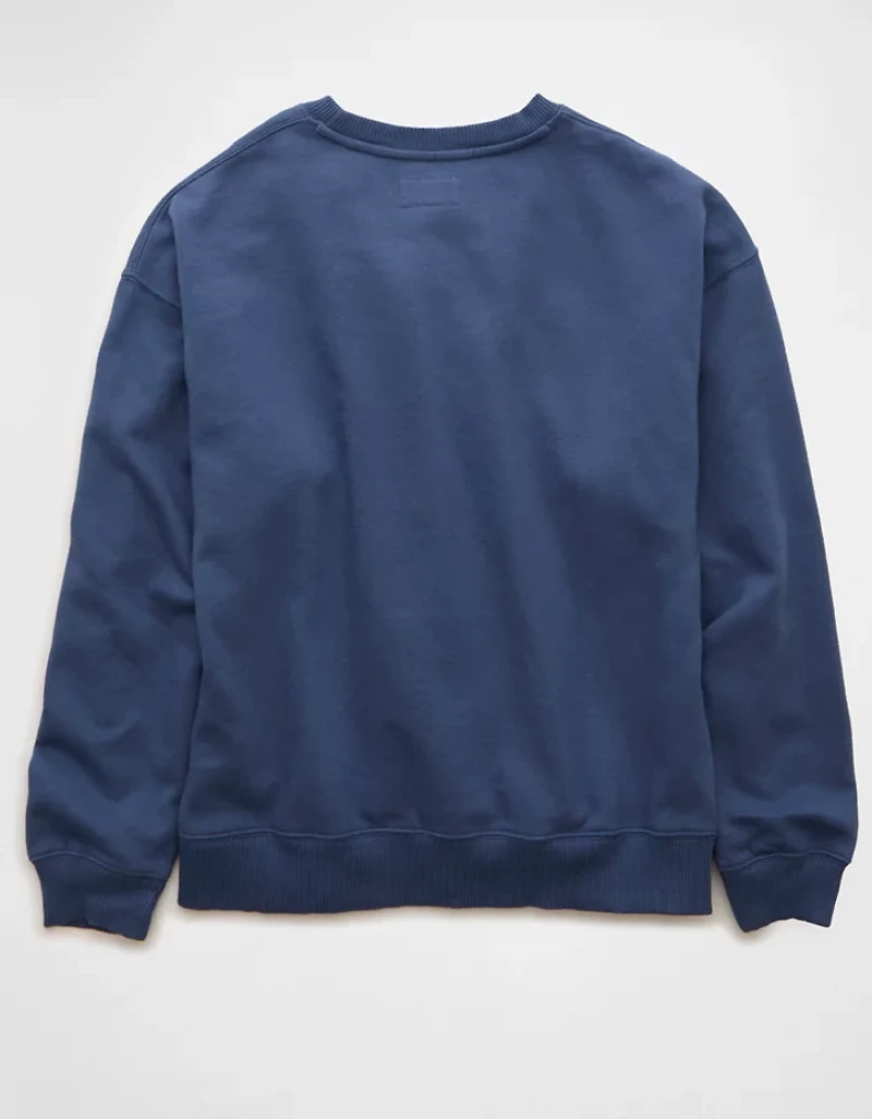 Chandail en molleton et velours à col rond image AE