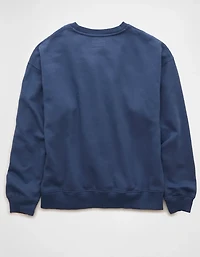 Chandail en molleton et velours à col rond image AE