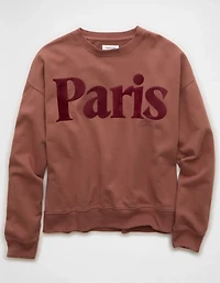 AE Velvet Graphic Crew Neck Sweatshirt