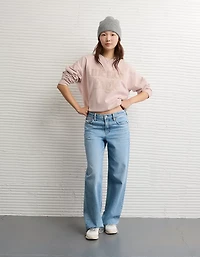 AE Velvet Graphic Crew Neck Sweatshirt