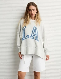 AE Big Hug Crew Neck Waffle Sweatshirt