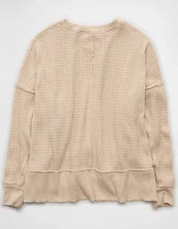 AE Big Hug Crew Neck Waffle Sweatshirt