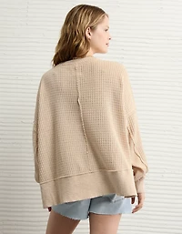 AE Big Hug Crew Neck Waffle Sweatshirt