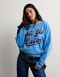 Chandail en molleton à image décontracté AE