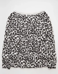 AE Big Hug Off-The-Shoulder Waffle Sweatshirt