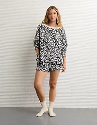 AE Big Hug Off-The-Shoulder Waffle Sweatshirt
