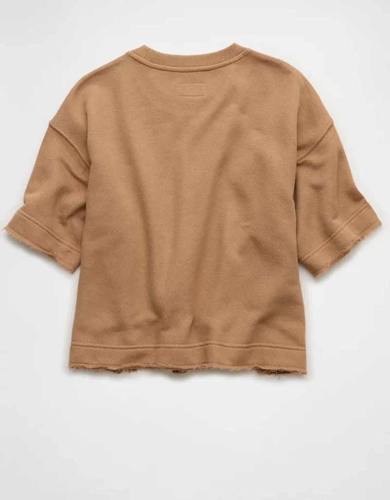 AE Boxy Short-Sleeve Sweatshirt