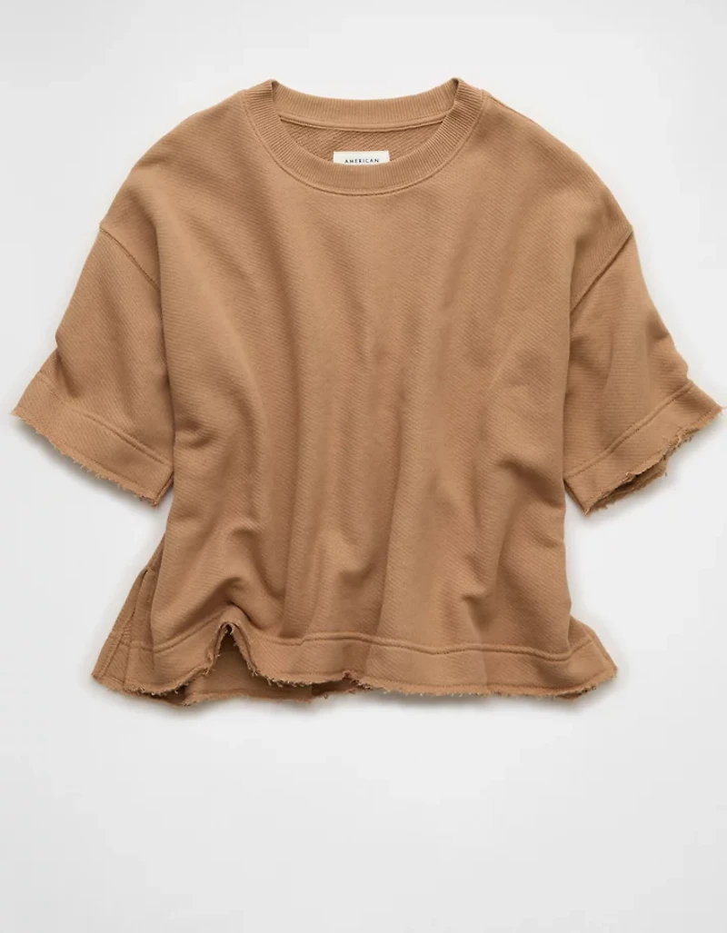 AE Boxy Short-Sleeve Sweatshirt