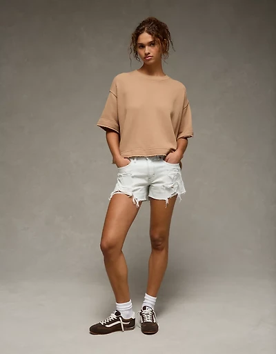 AE Boxy Short-Sleeve Sweatshirt