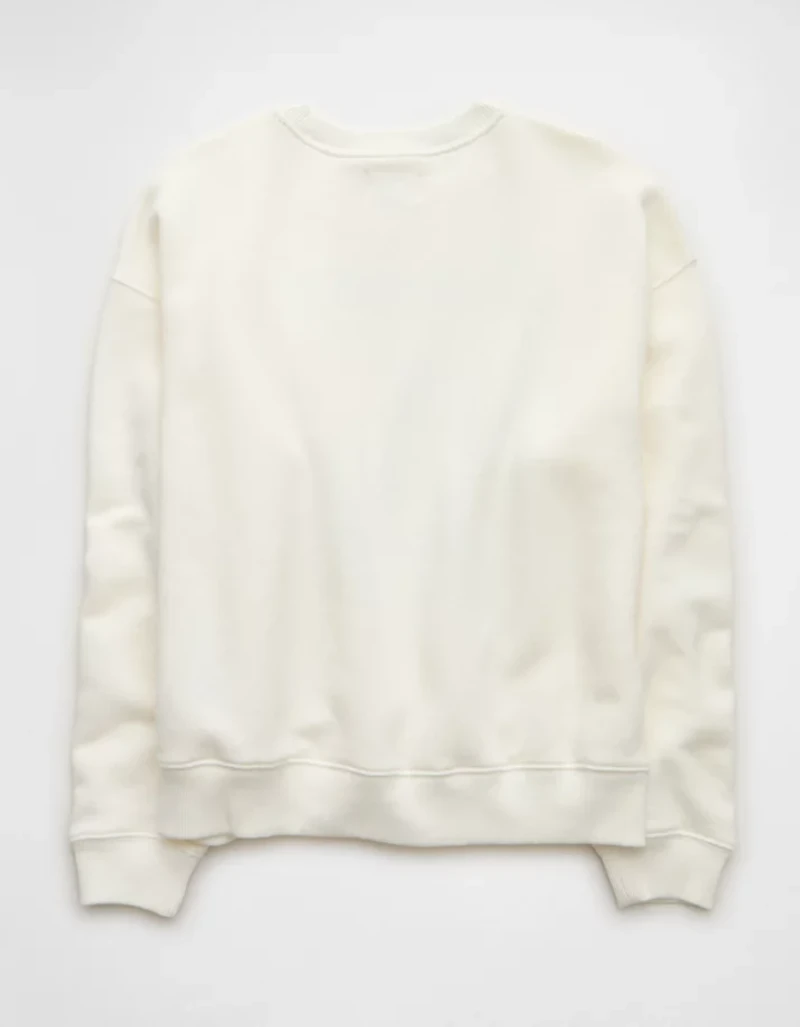 Chandail en molleton à graphique et col rond AE