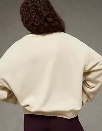 Chandail en molleton décontracté à col rond AE