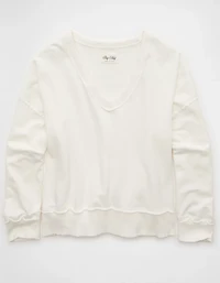 Chandail en molleton à encolure V Gros câlin AE