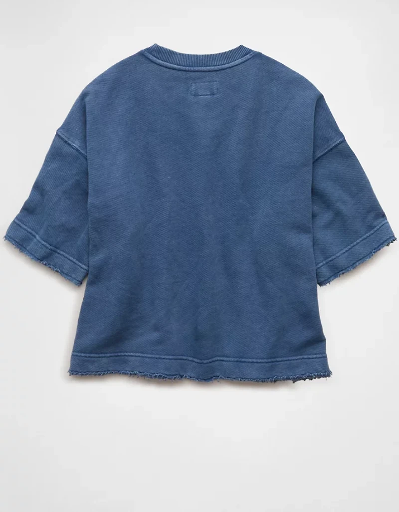 Chandail en molleton droit à manches courtes AE