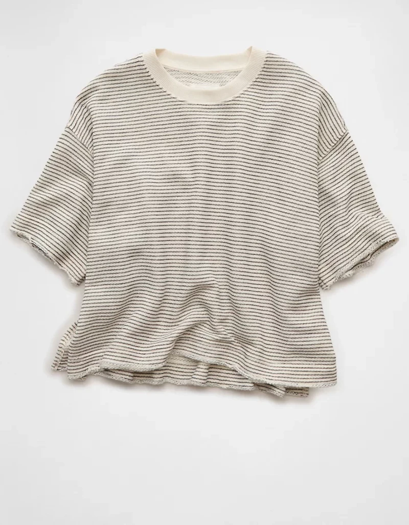 AE Boxy Short-Sleeve Sweatshirt