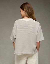 AE Boxy Short-Sleeve Sweatshirt