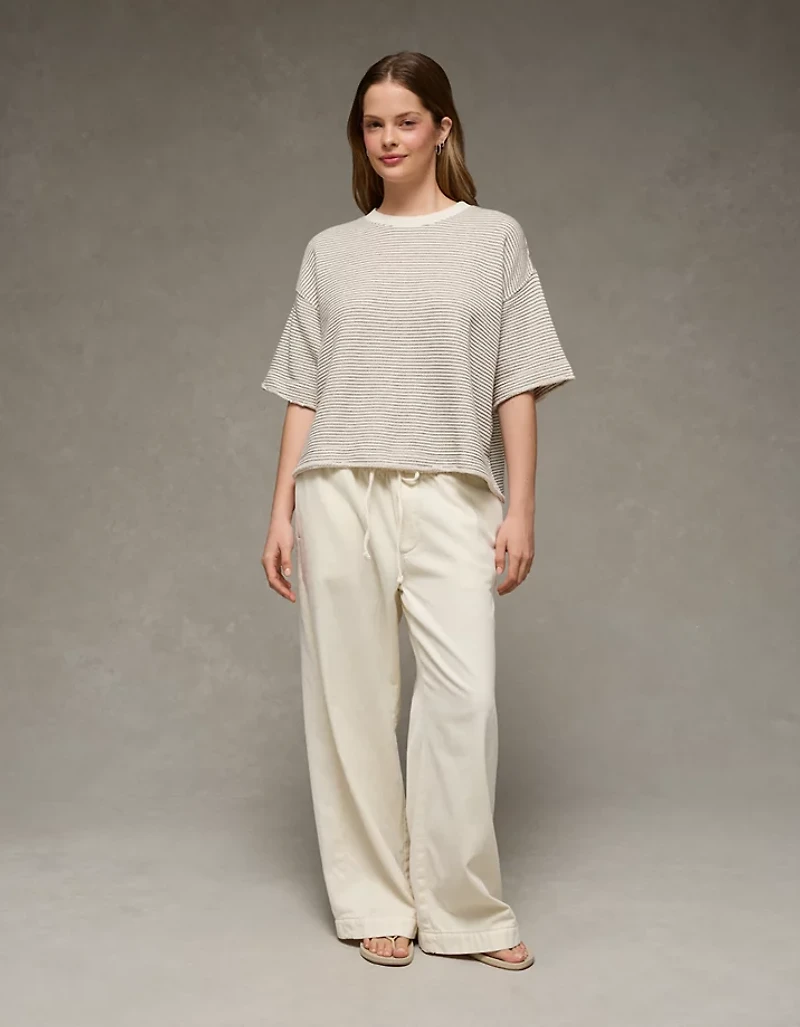 AE Boxy Short-Sleeve Sweatshirt