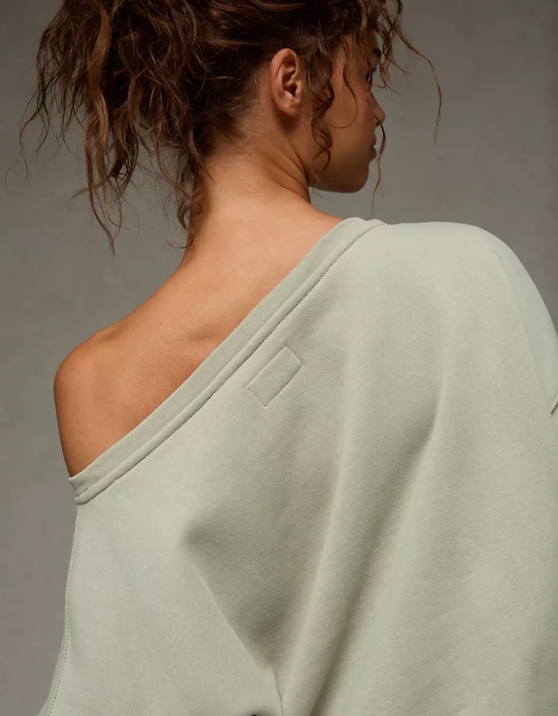 AE Everyday Luxe Off-the-Shoulder Sweatshirt
