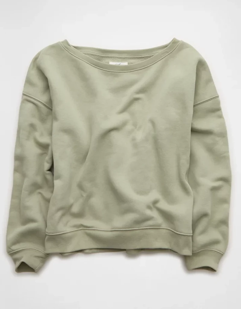 AE Everyday Luxe Off-the-Shoulder Sweatshirt