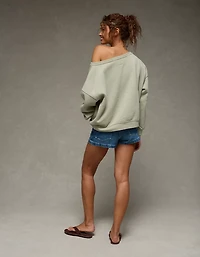 AE Everyday Luxe Off-the-Shoulder Sweatshirt