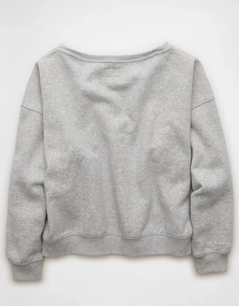 Chandail en molleton à décolleté épaule dénudée Luxe de tous les jours AE