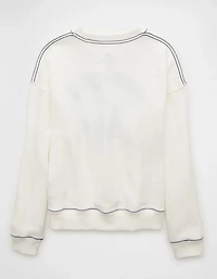 Chandail en molleton piqué à imprimés AE