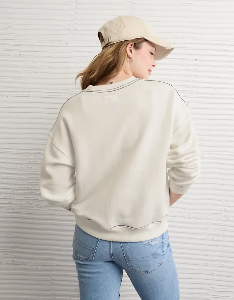 Chandail en molleton piqué à imprimés AE