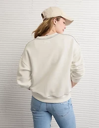 Chandail en molleton piqué à imprimés AE