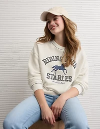 Chandail en molleton piqué à imprimés AE