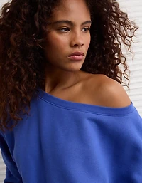 AE Everyday Luxe Off-the-Shoulder Sweatshirt