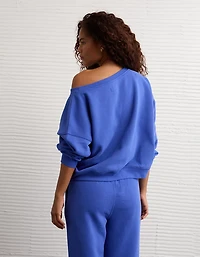 AE Everyday Luxe Off-the-Shoulder Sweatshirt