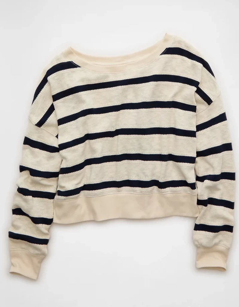 AE Striped Off-the-Shoulder Top