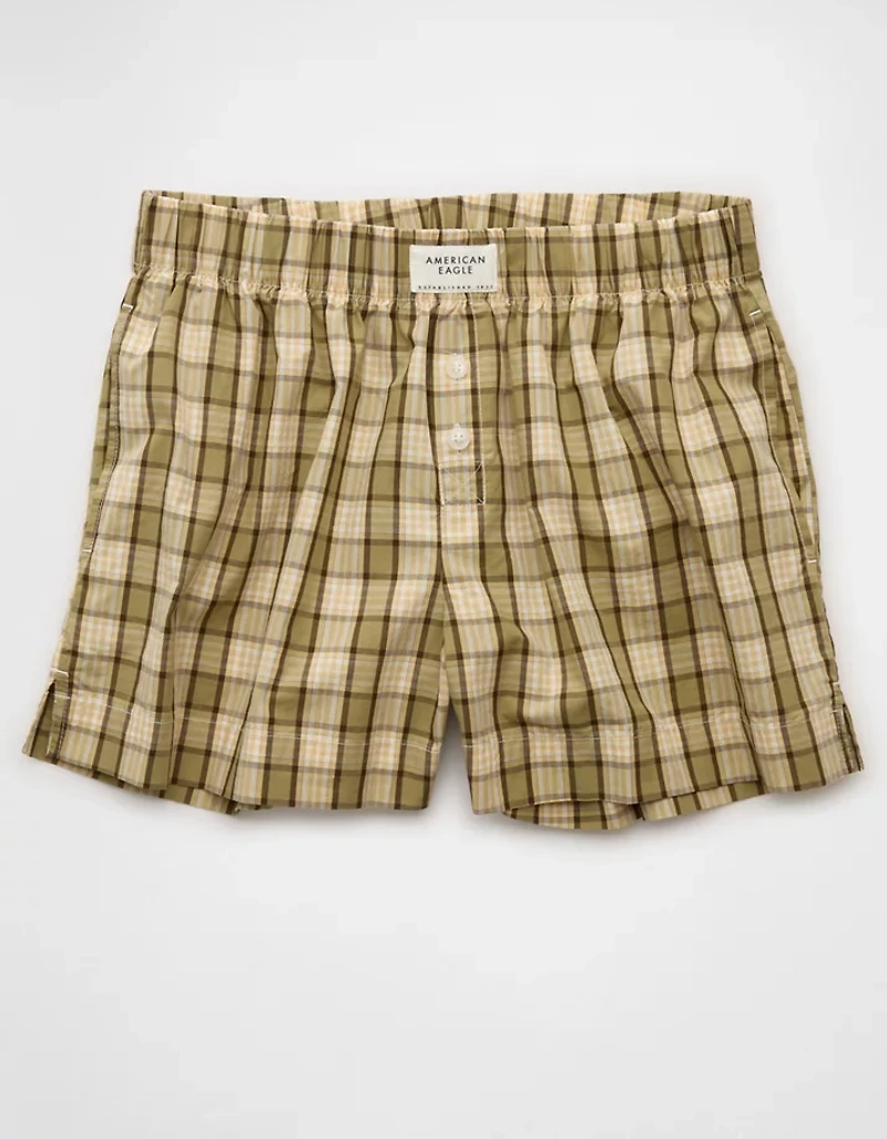 AE Plaid Boxer Sleep Short
