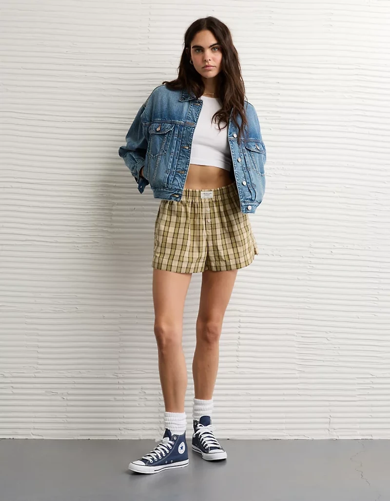 AE Plaid Boxer Sleep Short