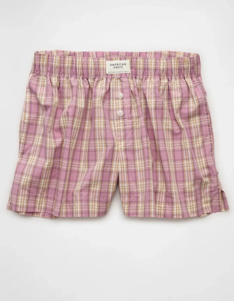 AE Plaid Boxer Sleep Short