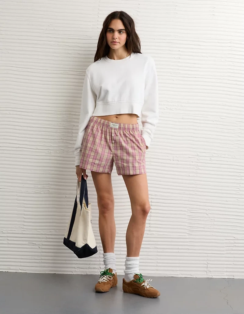AE Plaid Boxer Sleep Short