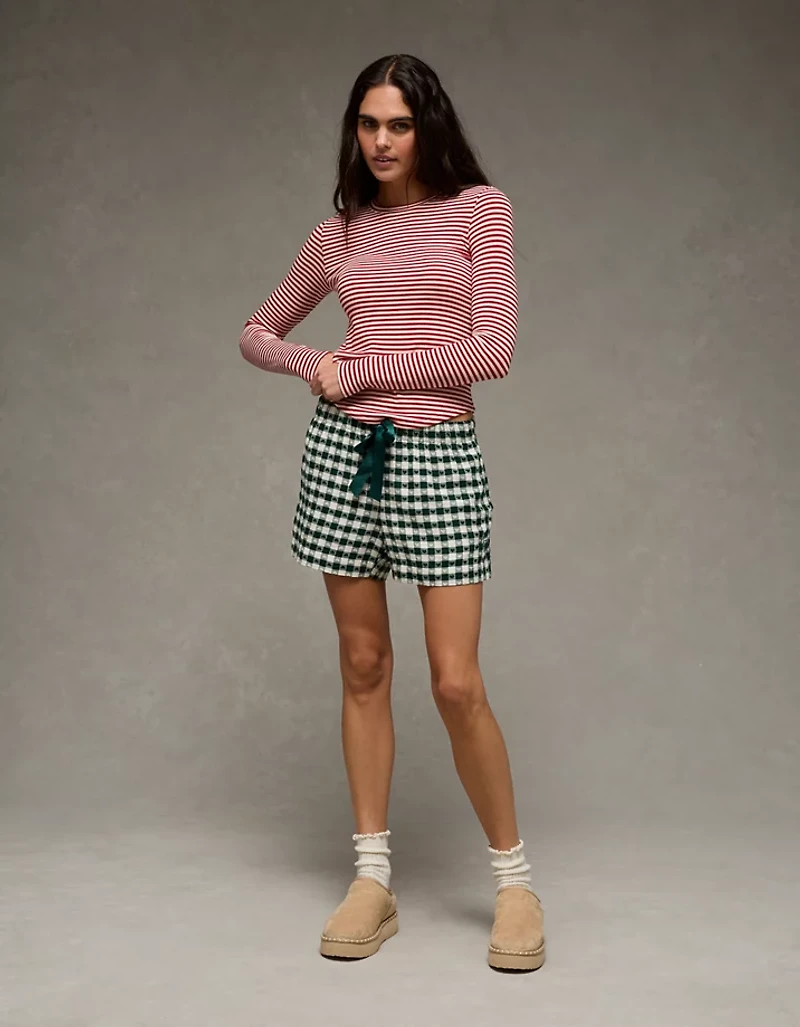 AE Flannel Boxer Sleep Shorts