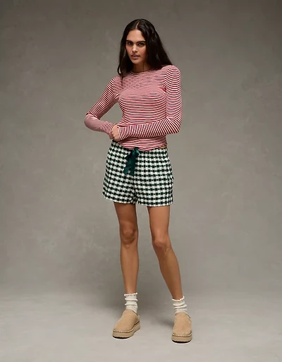 AE Flannel Boxer Sleep Shorts