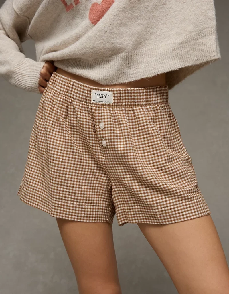 AE Flannel Boxer Sleep Short